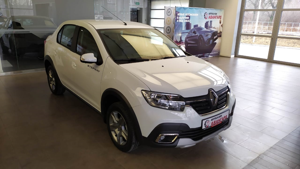 Renault LOGAN Stepway седан 1.6 л., 8-кл., 5МТ.,(82 л.с.) Life. Белый |  Купить новый автомобиль в Донецке ДНР, в наличии и под заказ | Автосалон  Авангард