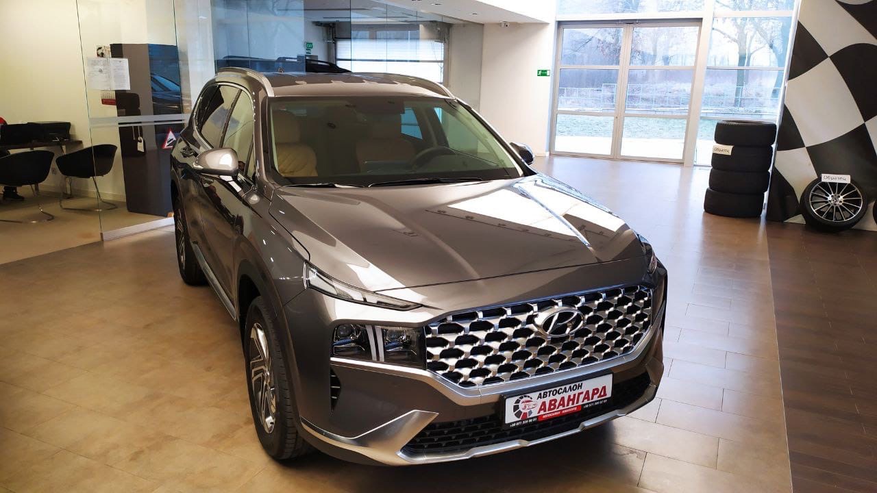 Hyundai Santa Fe 2.2 дизель (199 л.с.). 8АТ. Prestige. Тёмно-серый. 2021 |  Купить новый автомобиль в Донецке ДНР, в наличии и под заказ | Автосалон  Авангард