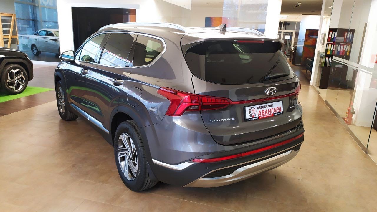 Hyundai Santa Fe 2.2 дизель (199 л.с.). 8АТ. Prestige. Тёмно-серый. 2021